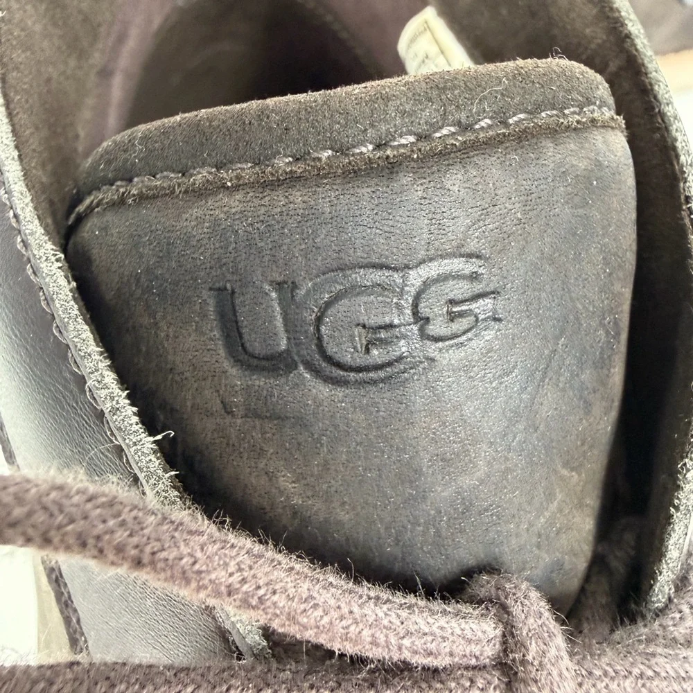 UGG Union Chukka Boots Men's 11.5 Brown Nubuck Comfort Waterproof Plain Toe - Picture 6 of 11